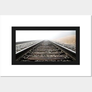 Railroad Tracks in the Fog Posters and Art